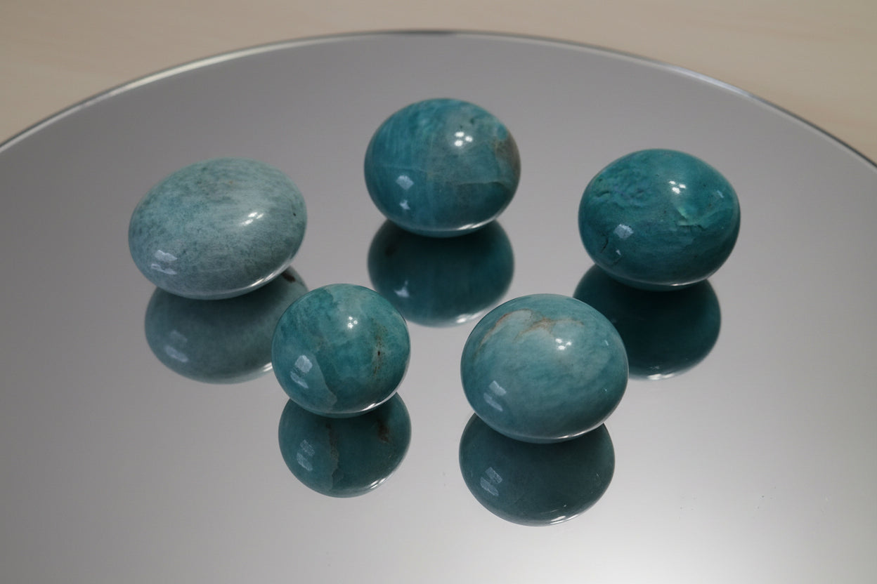 Amazonite Mini Spheres – Peacemaker Stone for Stress Relief, Calm & EMF Protection