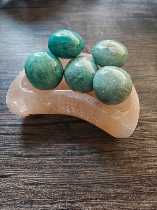Amazonite Mini Spheres – Peacemaker Stone for Stress Relief, Calm & EMF Protection