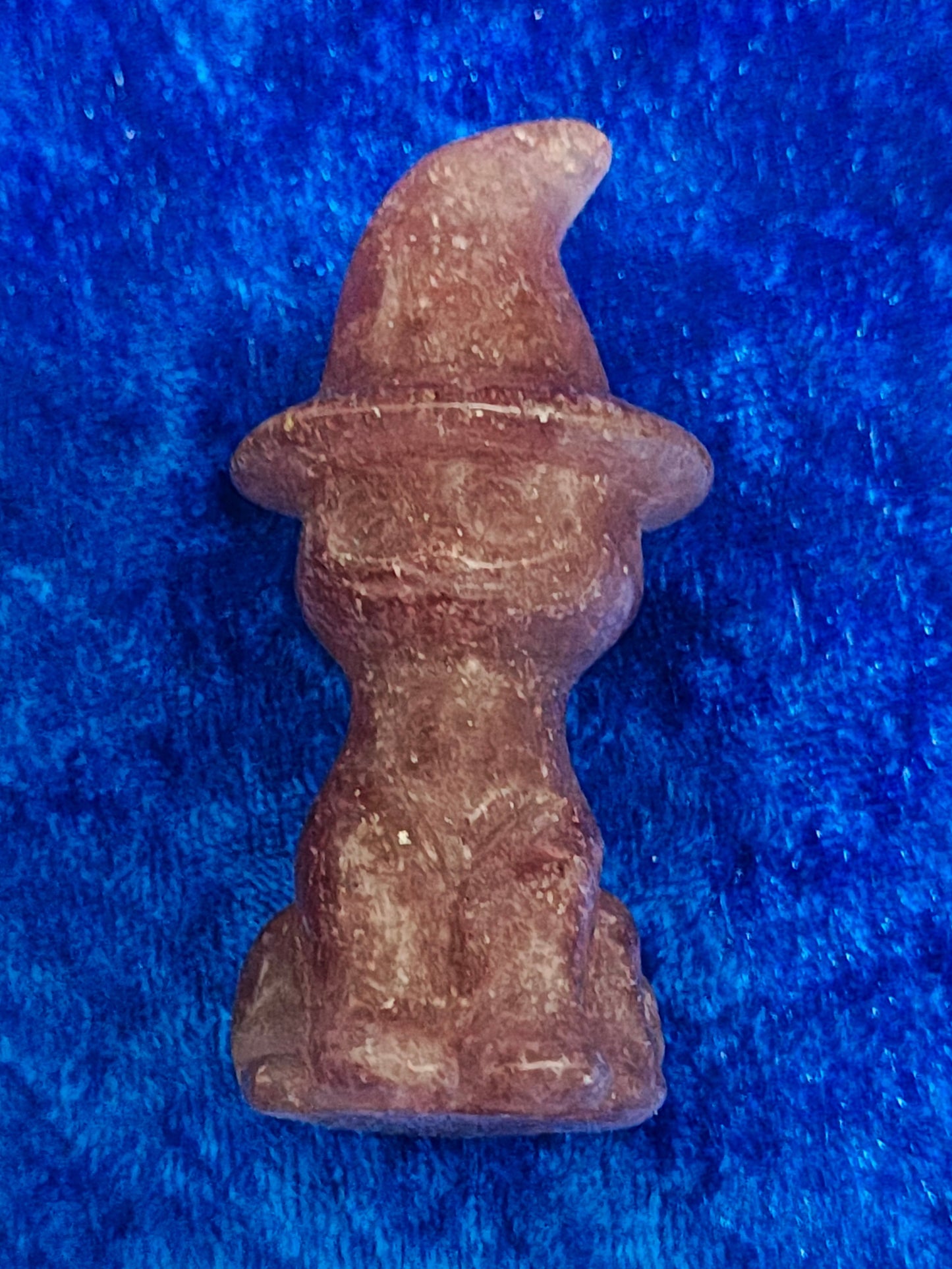 Strawberry Quartz Witchy Cat Carving