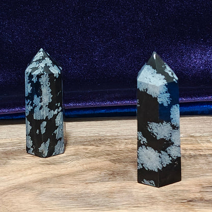 Snowflake Obsidian Small Towers