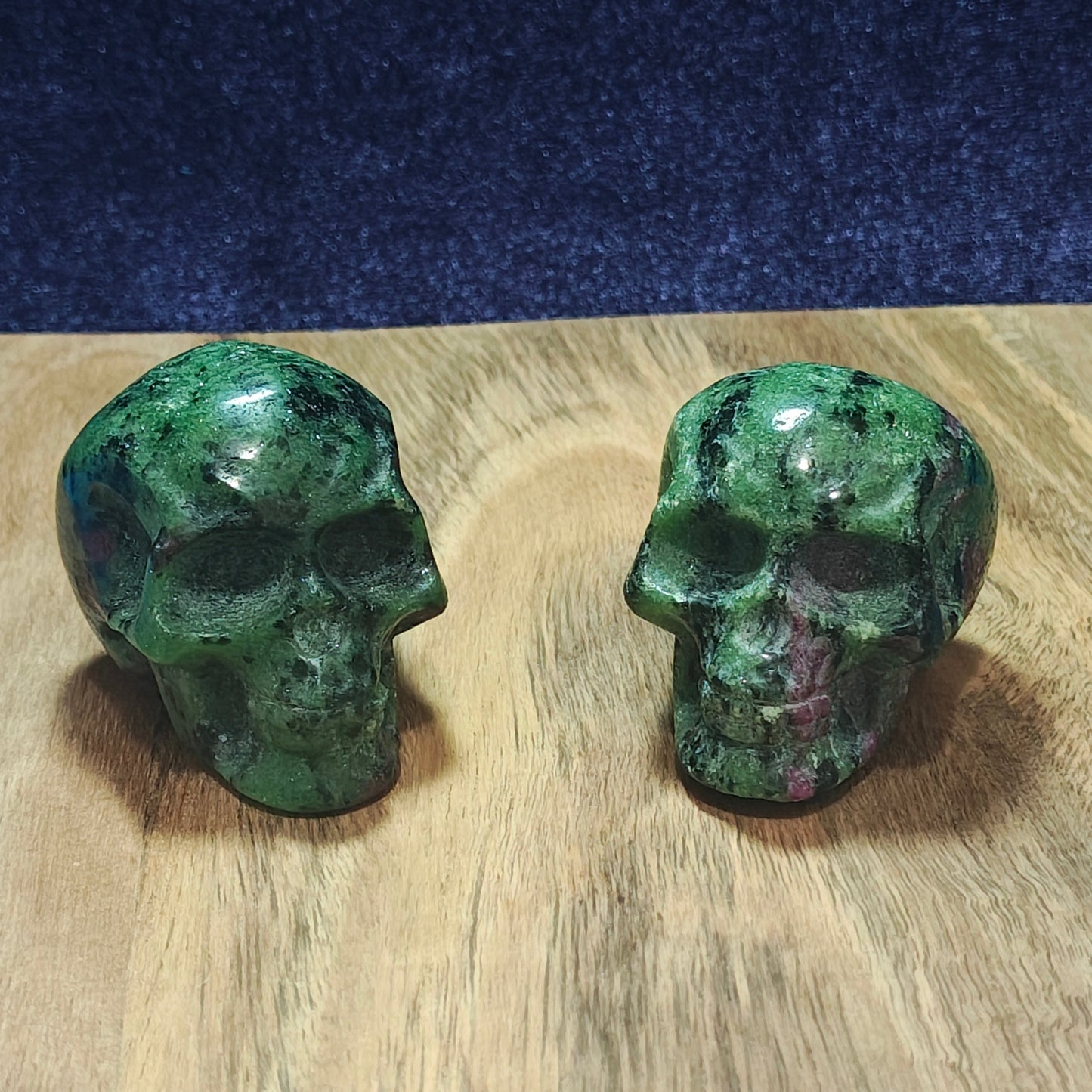 Rby Zoisite Skulls face