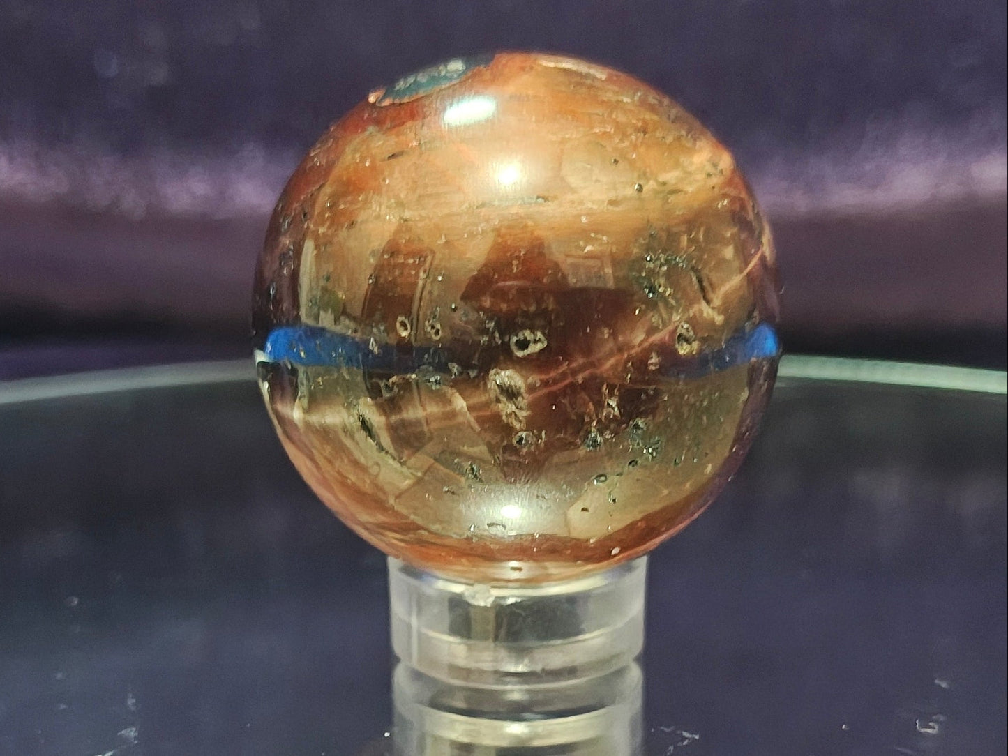 Red Tiger's Eye Mini Sphere 32mm | Courage & Motivation Crystal Ball | Root Chakra Stone $11.11