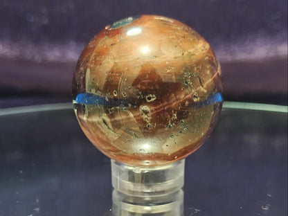 Red Tiger's Eye Mini Sphere 32mm | Courage & Motivation Crystal Ball | Root Chakra Stone $11.11