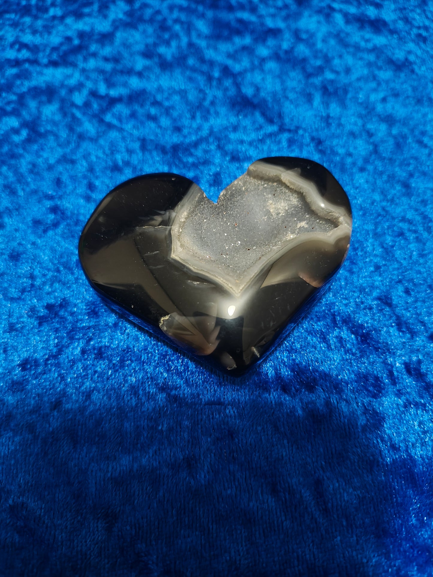 Druzy Agate Heart Carving 2" | Sparkling Heart Chakra Crystal | Self-Love & Healing Gift
