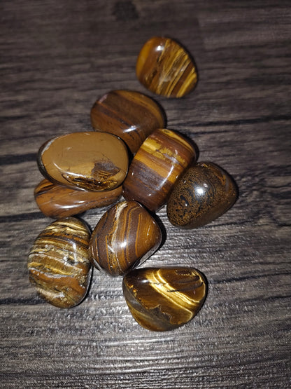 Tiger's Eye Tumbles – Golden Crystal for Confidence, Protection & Prosperity